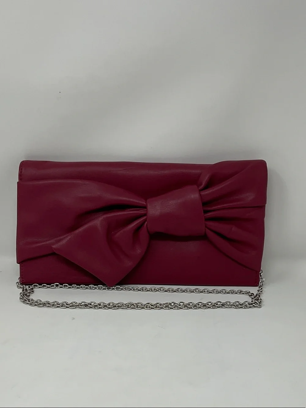 INC International Concepts Magenta Bow-Accent Clutch